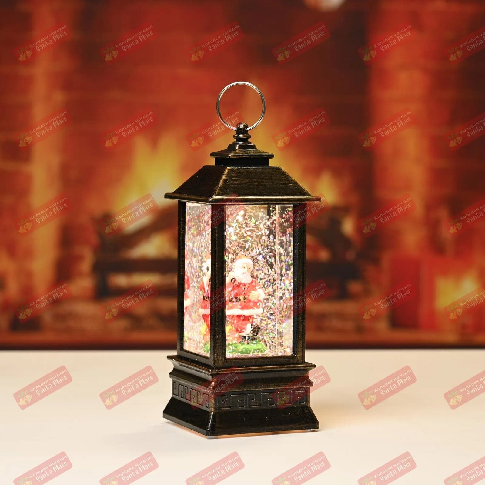 LED коледен фенер преспапие, светещ с музика, 21х8, снимка 6