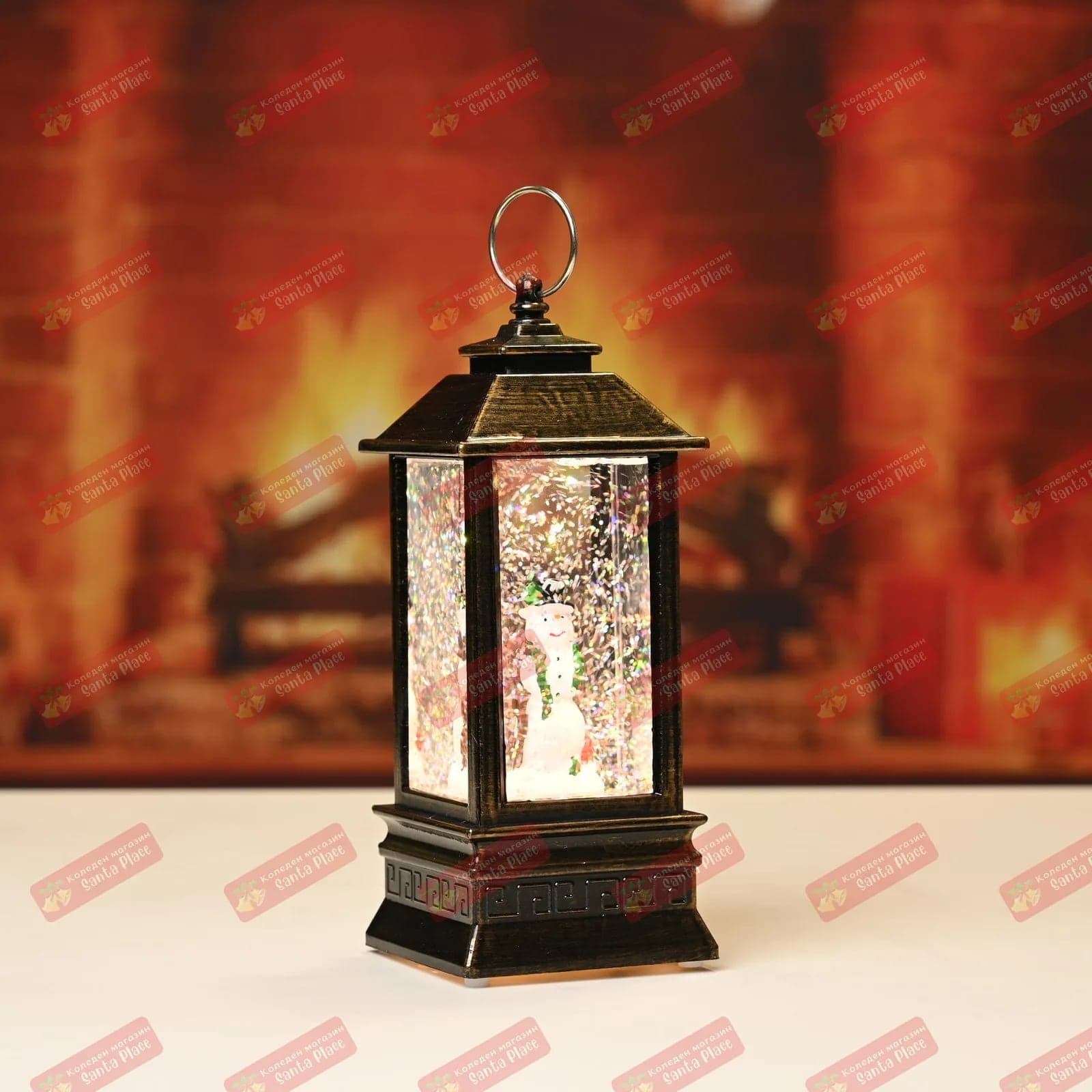 LED коледен фенер преспапие, светещ с музика, 21х8, снимка 8
