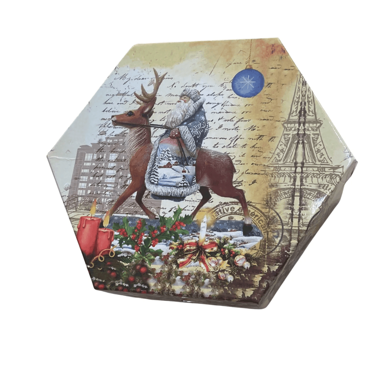 Комплект луксозни Коледни топки, Подаръчна кутия, 7бр, снимка 3