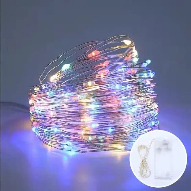 LED Коледни тънки светещи гирлянди в многоцветни светлини