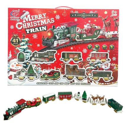LED Коледно влакче, движещо се, с празнична музика