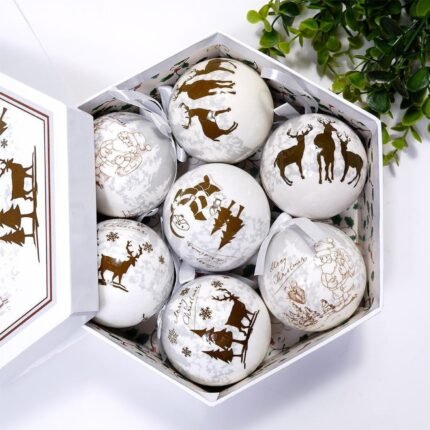 Комплект луксозни Kоледни топки, Подаръчна кутия, 14бр