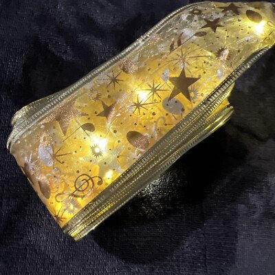 LED Коледни лампички тип празничен гирлянд, меки топли светлини, батерии