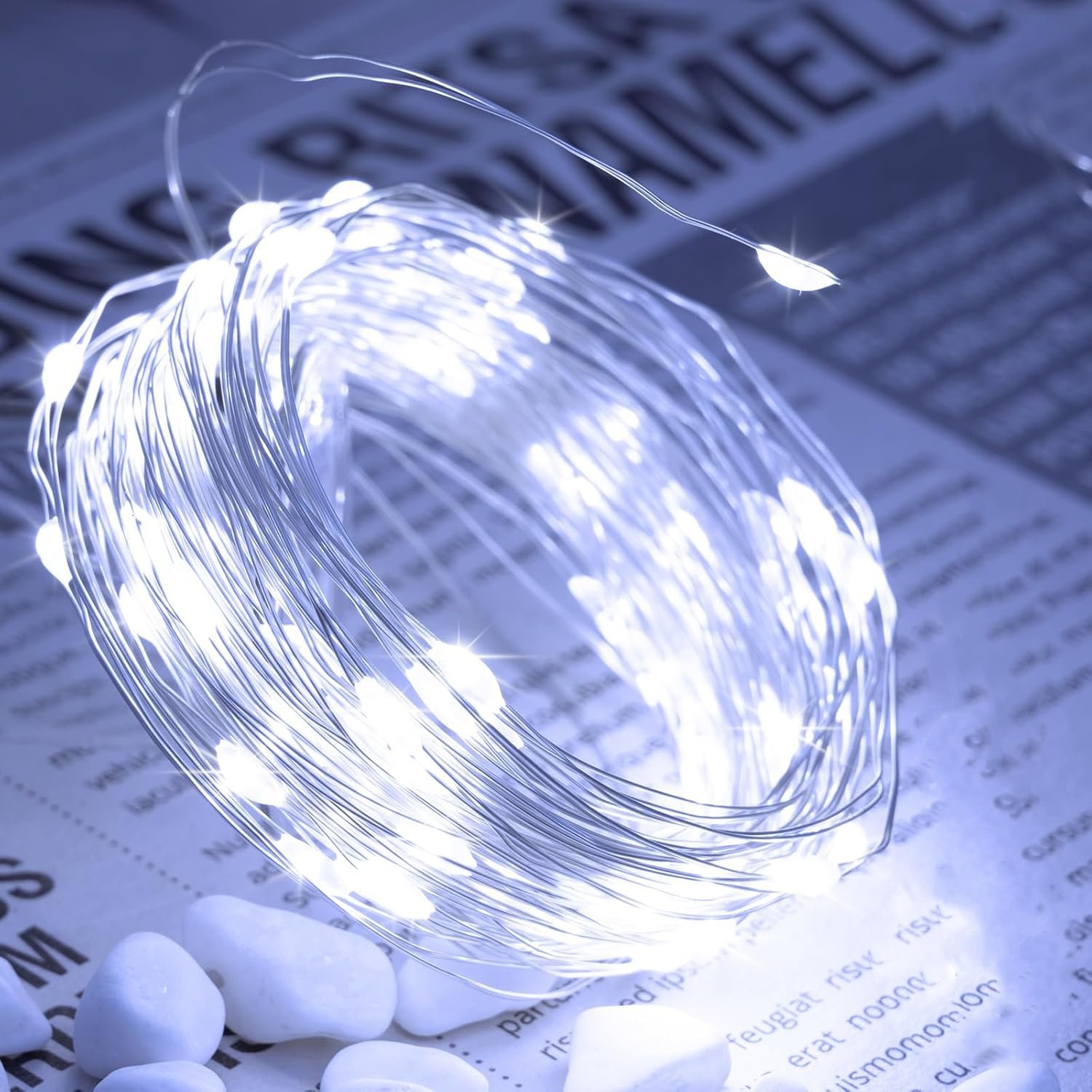 led koledni lampichki tip girlyand za koledna ukrasa studeno byal cvyat