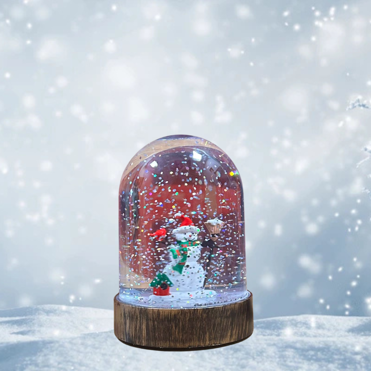 snejen chovek led fener prespapie tip kupol elen dyado koleda koledna dekoraciya