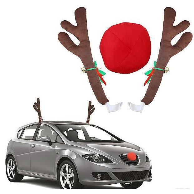 christmas koledni roga za kola s nos i roga zabavni smeshni